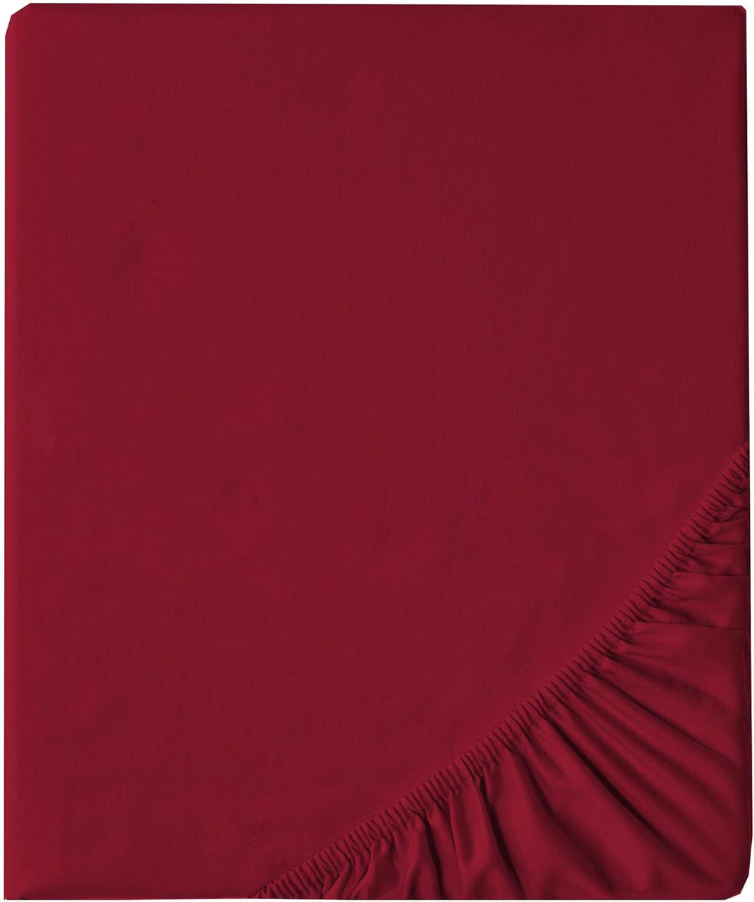 aqua-textil Luxury Bettwäsche zum Kombinieren 90 x 200 cm Spannbettlaken Bordeaux rot Baumwolle Mako