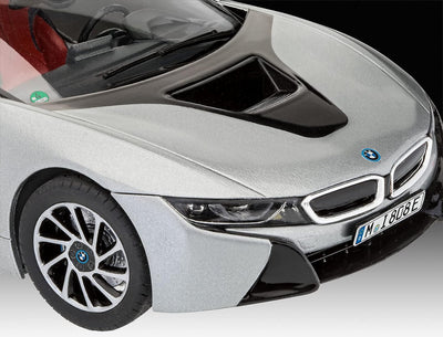 Revell 67670 Model Set BMW i8 originalgetreuer Modellbausatz für Fortgeschrittene, mit Basis-Zubehör