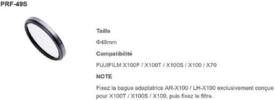 Fujifilm Schutzfilter PRF-49S Silber 49 mm Single, Silber 49 mm Single
