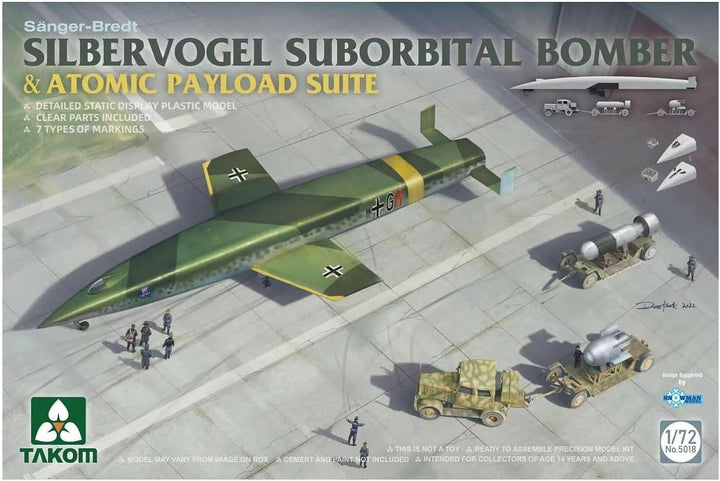 Takom TAK5018 5018 Silbervogel Suborbital bomber&atomic payload suite Massstab 1:72 - Modellbau
