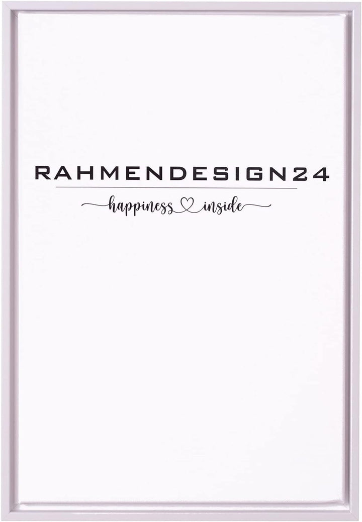 Rahmendesign24 Schattenfugenrahmen Oslo für Keilrahmenbilder und Leinwände 40x50 Weiss (matt) Schatt
