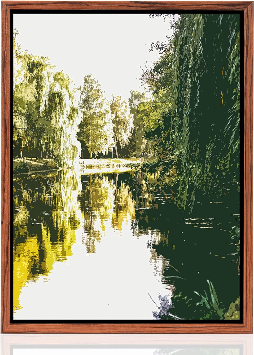 rahmengalerie24 Schattenfugenrahmen 50x100 cm Nussbaum, für Keilrahmenbilder und Leinwände, Rahmen o