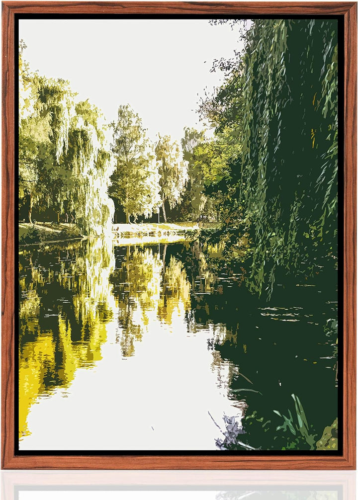 rahmengalerie24 Schattenfugenrahmen 50x100 cm Nussbaum, für Keilrahmenbilder und Leinwände, Rahmen o