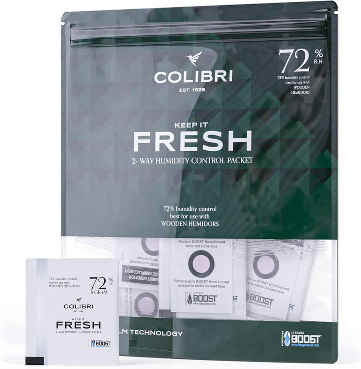 Colibri Fresh Feuchteausgleich-Pads - 12er Pack à 4g zur Lagerung von Zigarren, Musikblättern & mehr