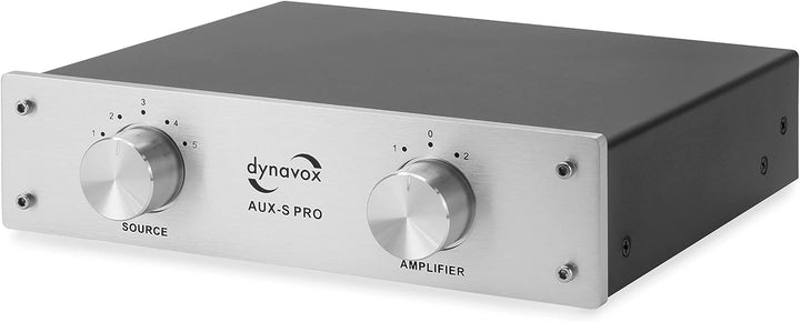 Dynavox AUX-S PRO, Eingangs-Erweiterungs-Umschalter mit 5 Cinch-Eingängen, Anschlüsse für Zwei Stere