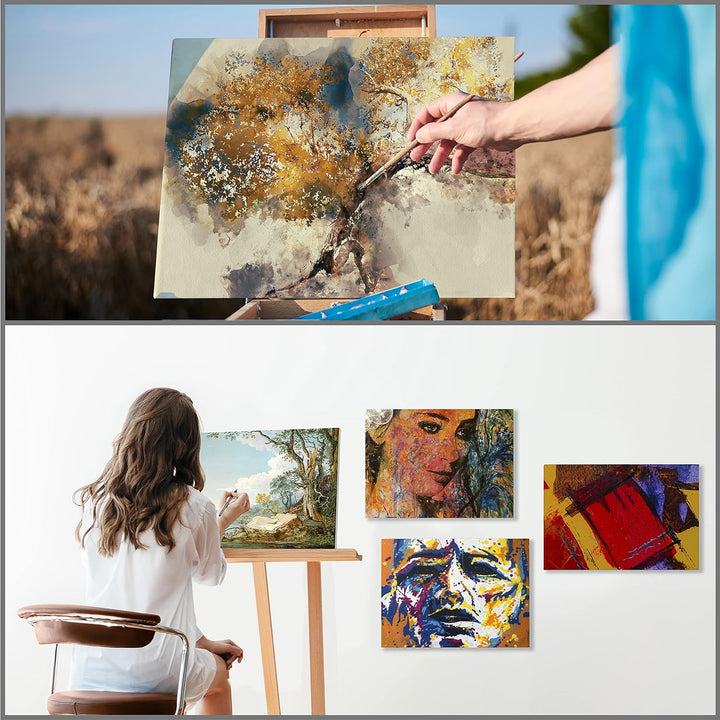 Belle Vous 7 Stk Leere Leinwände zum Bemalen - 45 x 60 cm – Vorgespannte Grosse Leinwand – Leinwände
