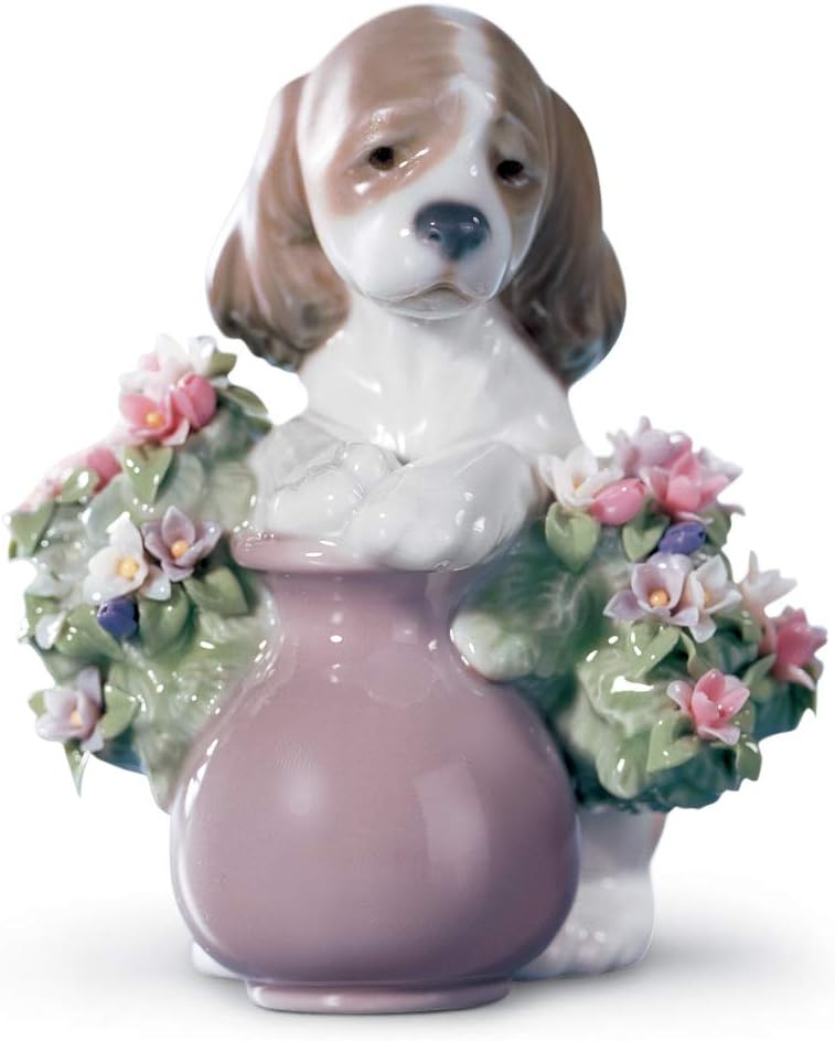 LLADRÓ Figur Unartiger Hund. Hündchen. Porzellan.