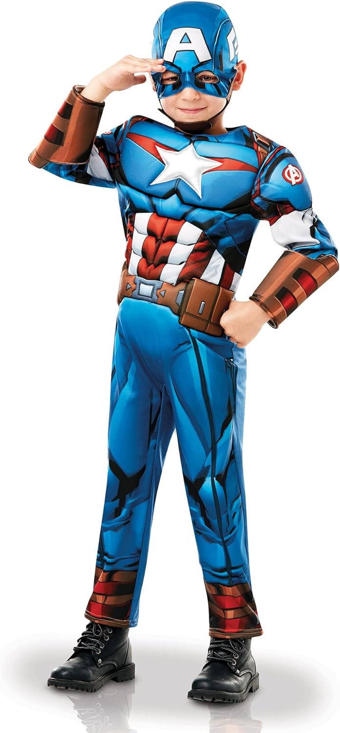 Rubies Costume Co Deluxe Kostüm Captain America 3-4 Jahre