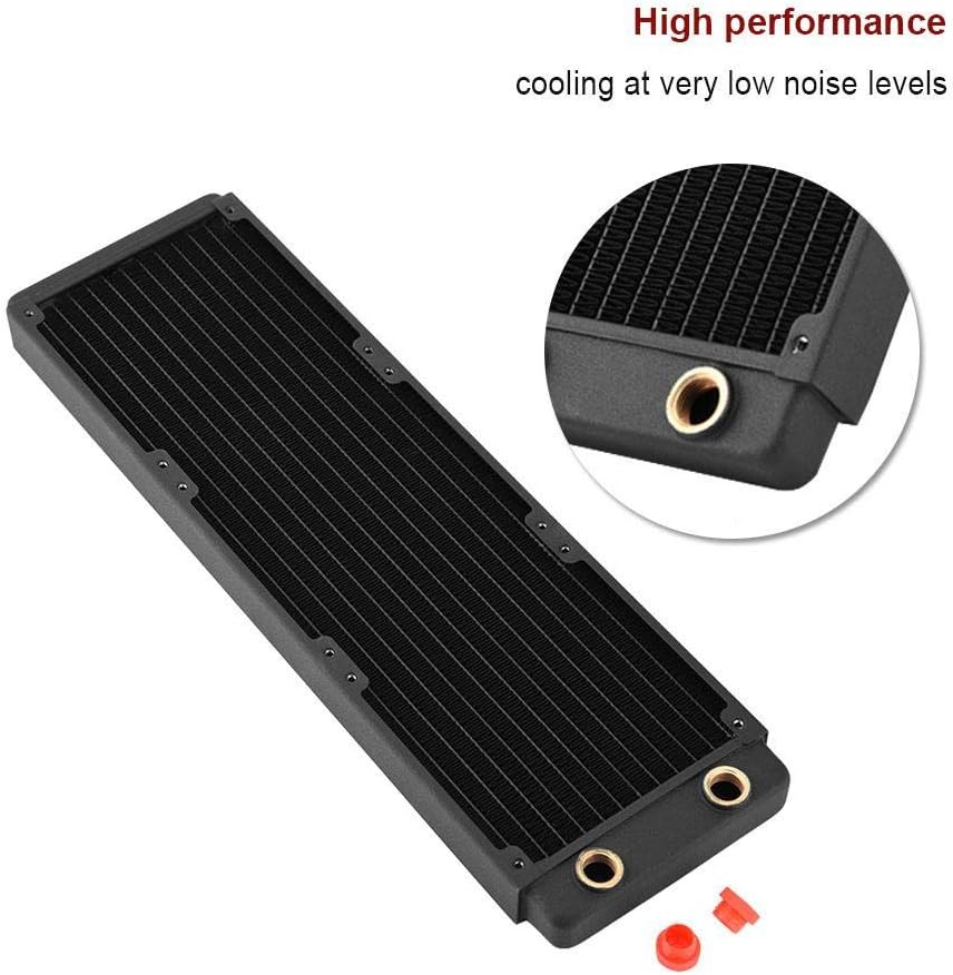 360mm Kupfer Radiator, G1/4 Gewinde Kupfer Heizkörper PC Wasserkühlung Flüssigkeit Wasserkühler Wärm