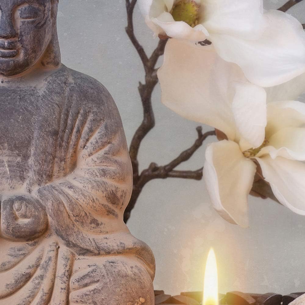 Feeby Leinwand Bilder - Fensterblick Natur- 90x60 cm- Deko Wohnzimmer - Wandbilder Schlafzimmer - De