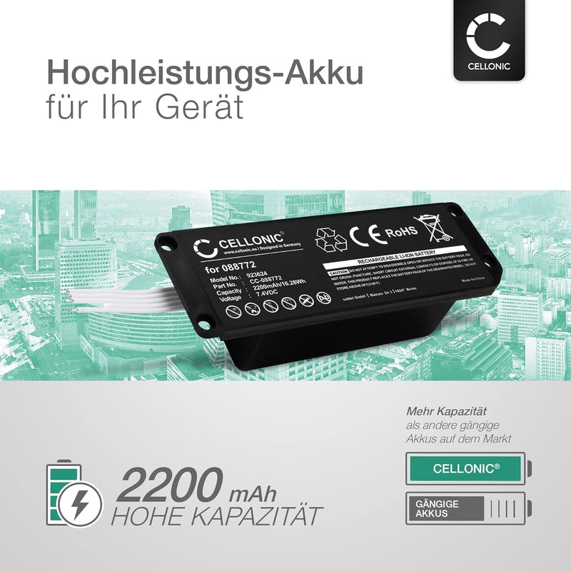 CELLONIC® Ersatzakku 088772,088789,088796 für Bose Soundlink Mini 2 Lautsprecher Musikbox Akku 2200m