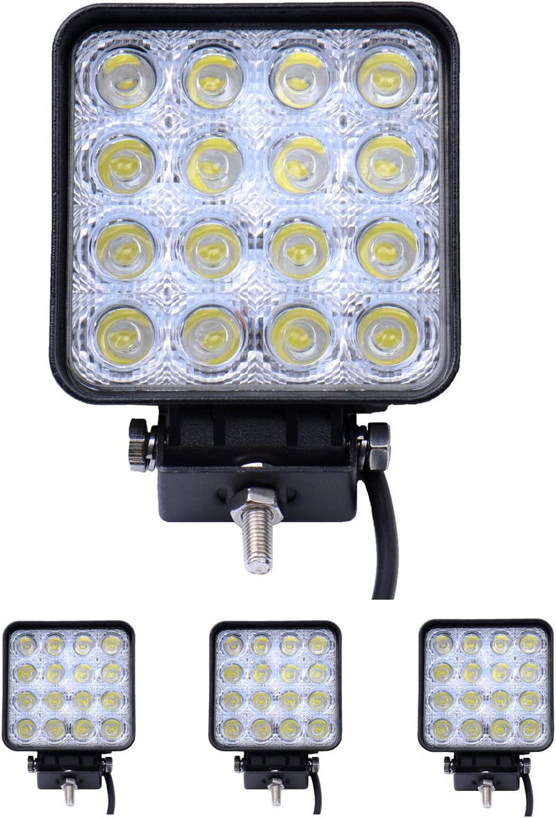 Greenmigo 4x 48W Led Scheinwerfer Offroad Lampe Flood Arbeitsscheinwerfer LED Arbeitslicht 12V 24V Z