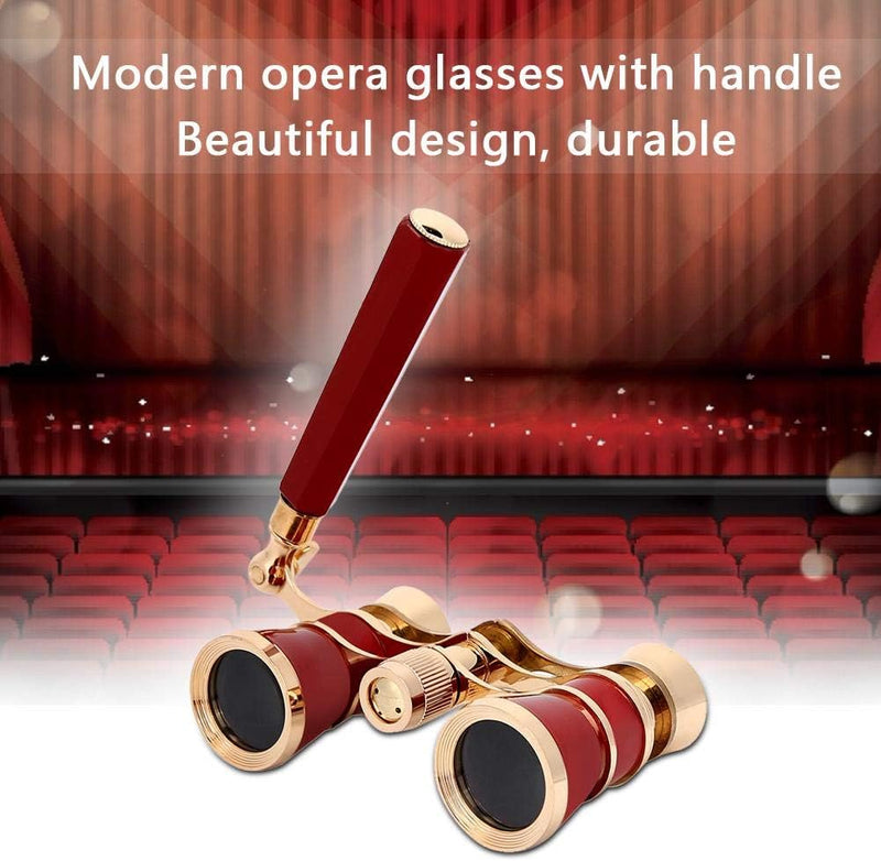 Theater-Fernglas, Fernglas-Theater-tragbares Teleskop der Opern-3X25 für Frauen-Mädchen-Kinder(rot),