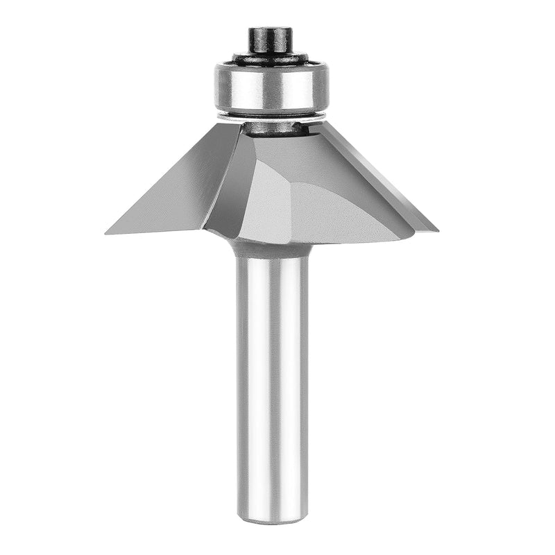 SpeTool Fasenfräser 8mm Schaft 45 Grad Fasenkantenfräser Kegelfräser Kantenfräser mit Kugellager Frä