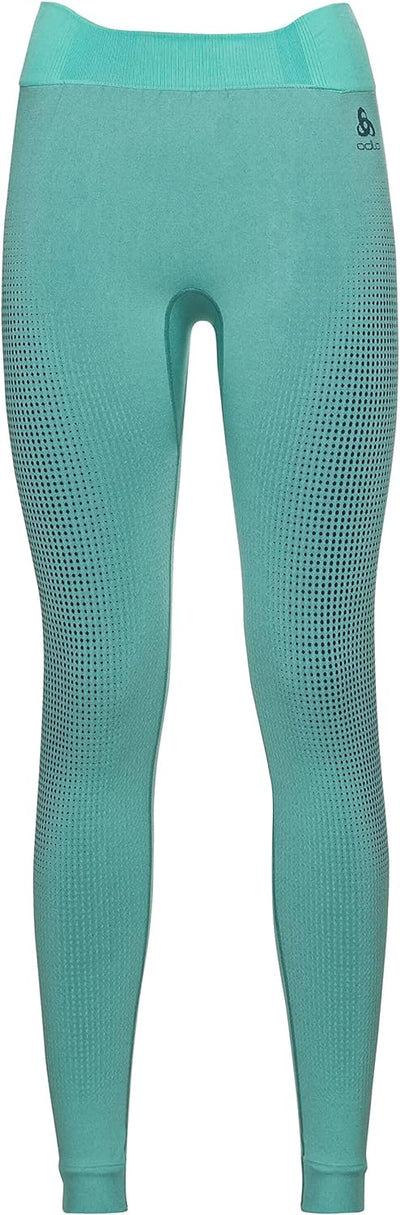 Odlo Damen Funktionsunterwäsche Lange Hose Performance WARM ECO XS Blue Wing Teal - Polynya, XS Blue