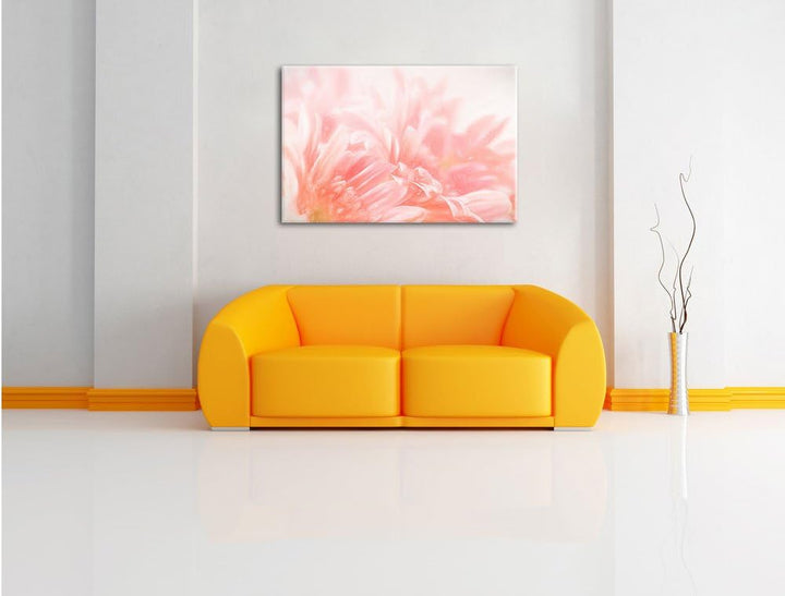 Pixxprint Gerbera-Blume als Leinwandbild/Grösse: 100x70 cm/Wandbild/Kunstdruck/fertig bespannt, 100x