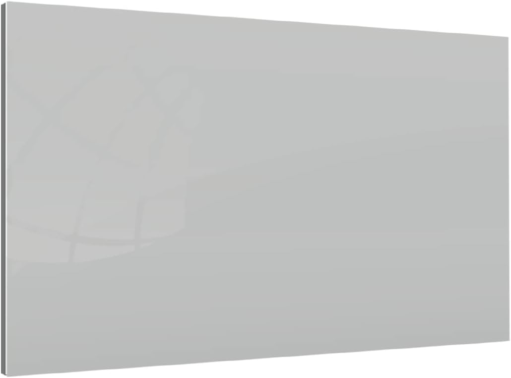 ALLboards Glasboard Magnetisch Grau 60x40cm, Rahmenlos, Glastafel, Magnettafel, Gehärtetes Glas, Gra