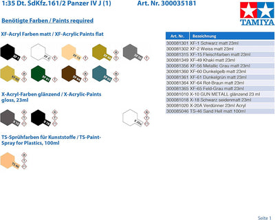 Tamiya TAM35181 1:35 Dt. SdKfz.161/2 Panzer IV J (1), TM35181, Beige