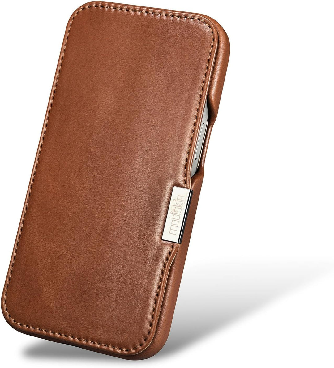 Mobiskin Hülle für iPhone 15 PRO (6,1 Zoll), Handyhülle mit Leder, Case kompatibel mit MagSafe, Schu