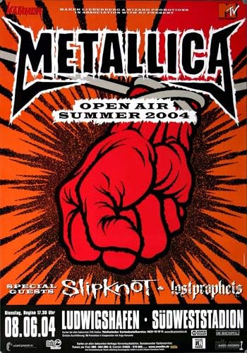 Metallica - Summer Open Air, Ludwigshafen 2004 » Konzertplakat/Premium Poster | Live Konzert Veranst