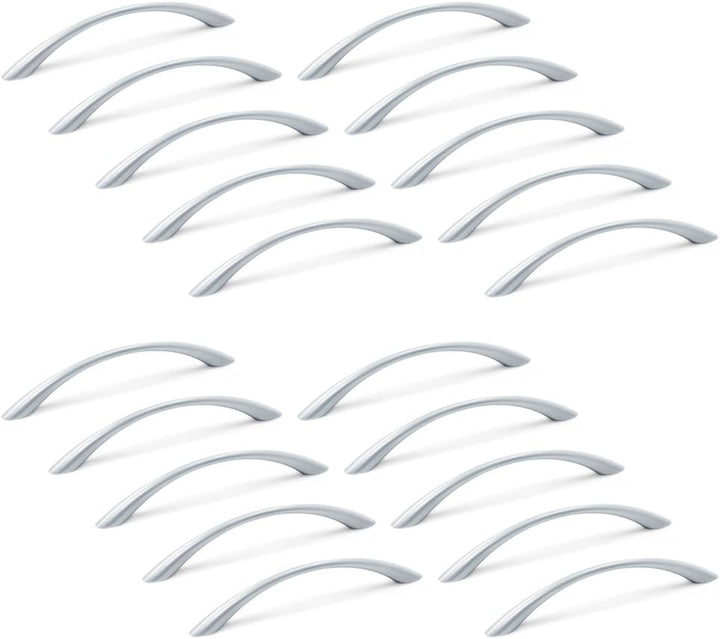 Emuca 9160925 Griffe für Möbelstück, CC 128mm, Zamak, Grau-metallic, 20 Stück Grau-metallic 128 mm 2