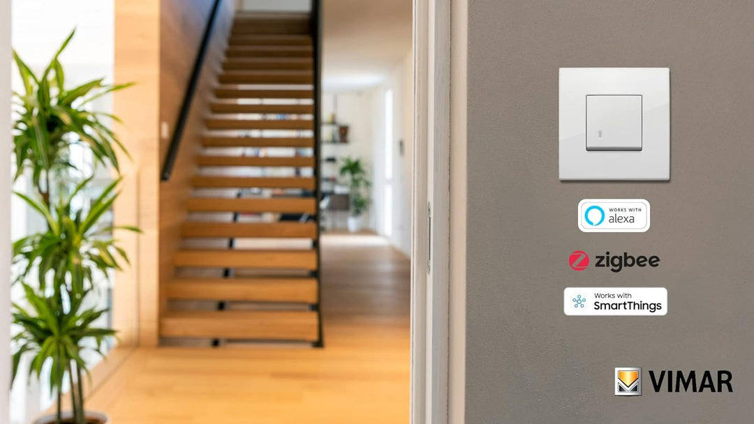 VIMAR 0K19592.01 Arké Smart 2-Wege-Schalter funktioniert mit Alexa, Kit Plug & Play für Gerät im Zig