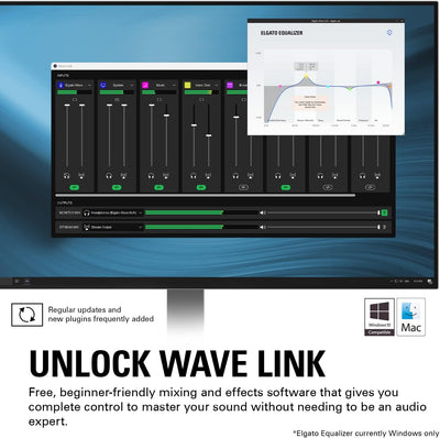 Elgato XLR-Interface Set – Audioschnittstelle, mit XLR-Kabel, kostenloses digitales Mixing-Softwarep