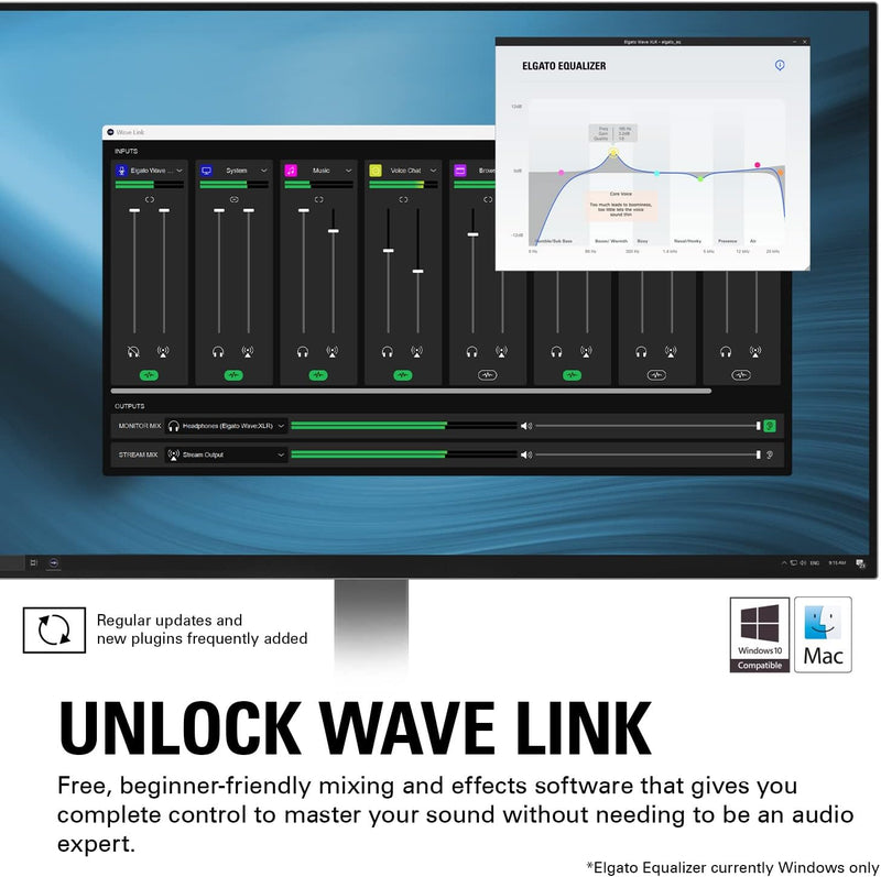 Elgato XLR-Interface Set – Audioschnittstelle, mit XLR-Kabel, kostenloses digitales Mixing-Softwarep