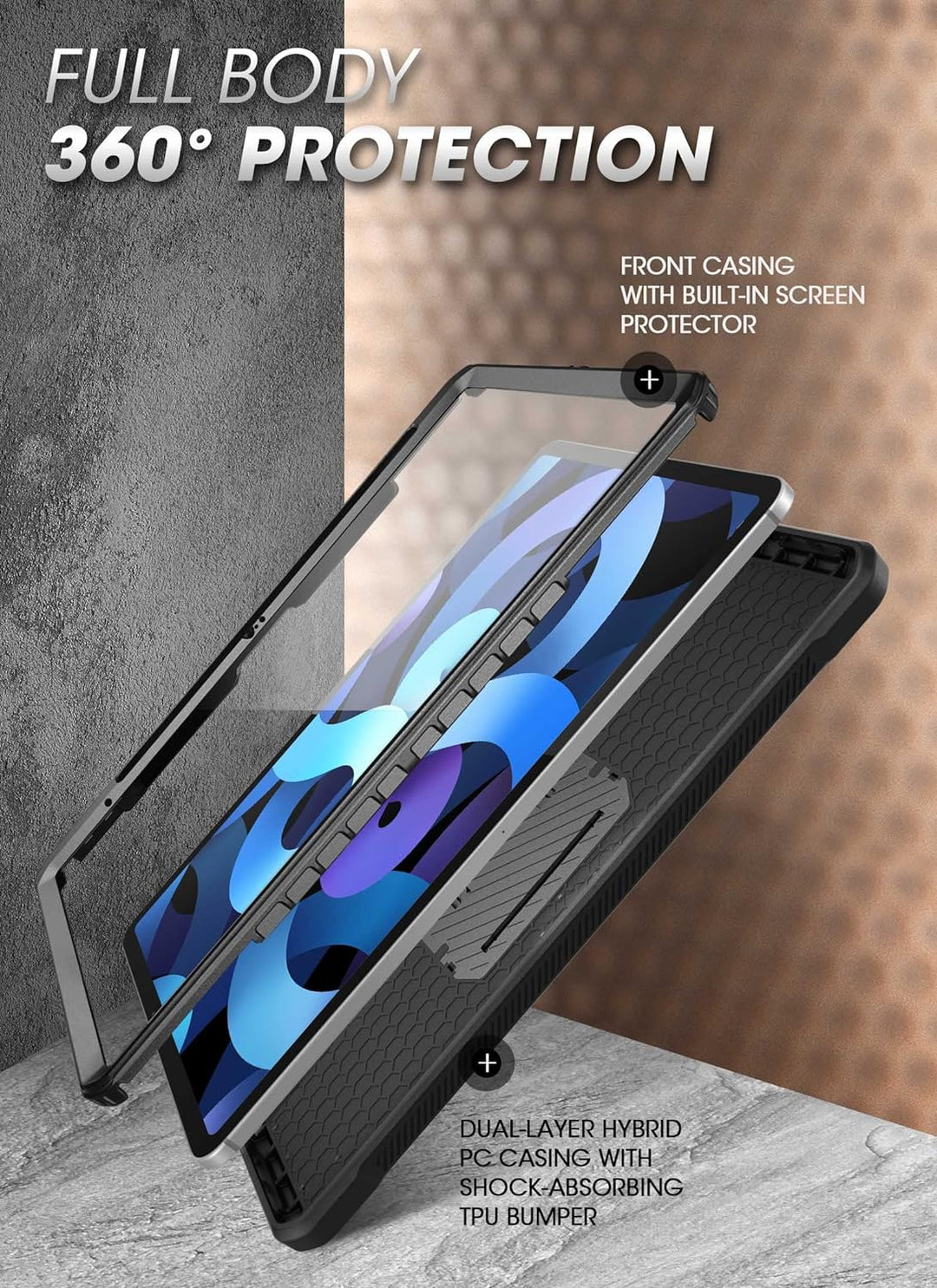 SUPCASE Unicorn Beetle Pro Hülle für iPad 10.9" (2022), Bumper Case 360 Grad Schutzhülle Cover mit i