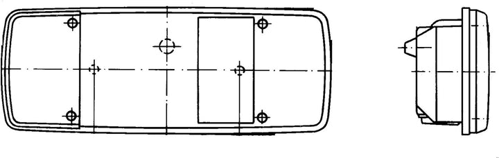 HELLA - Heckleuchte - Glühlampe - ECE - links - 2VD 003 567-371
