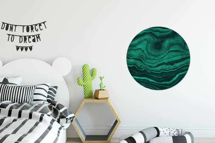 MuchoWow Wandbild Rund Wanddeko Deko Wohnzimmer Bilder 60x60 cm Achat - Edelsteine - Geode, 60x60 cm