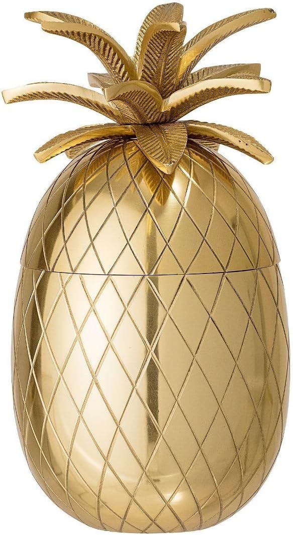 Bloomingville Ananas Dose, gold, 24cm & Cocktailshaker, klar NOSTALGIC Bundle mit Cocktailshaker, Bu