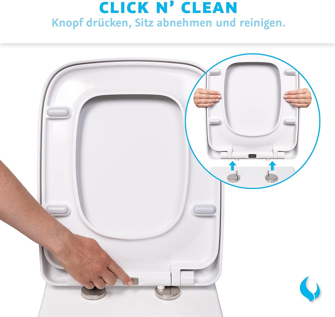 Bullseat® premium Toilettendeckel weiss passend zu Duravit D-Code. Klodeckel mit Absenkautomatik/Sof