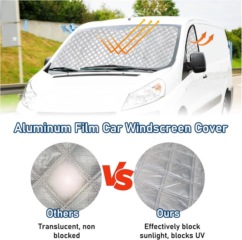 Auto Frontscheibe Abdeckung Sonnenschutz Windschutzscheibe, 3 Stück Thermomatte Fahrerhaus Innen für