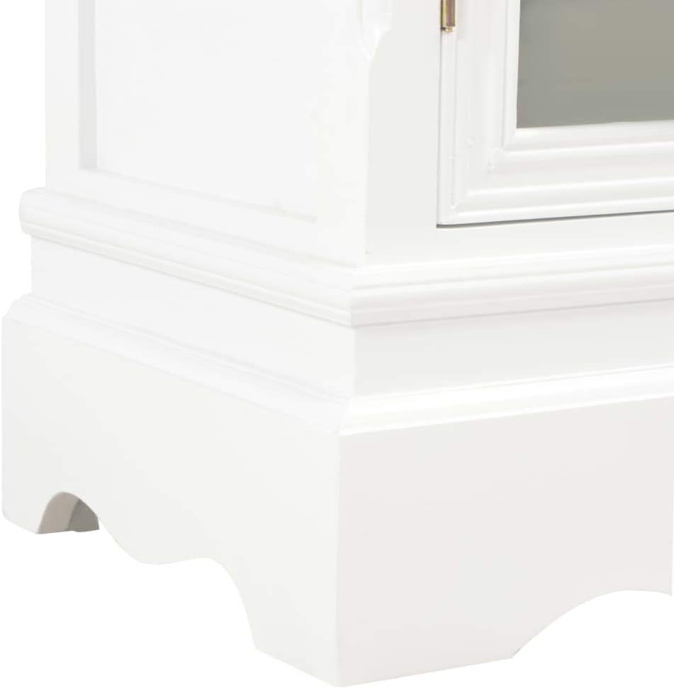Tidyard Sideboard mit 4 Schubladen und 2 Glastüren Kommode Vitrinenschrank Beistellschrank Mehrzweck