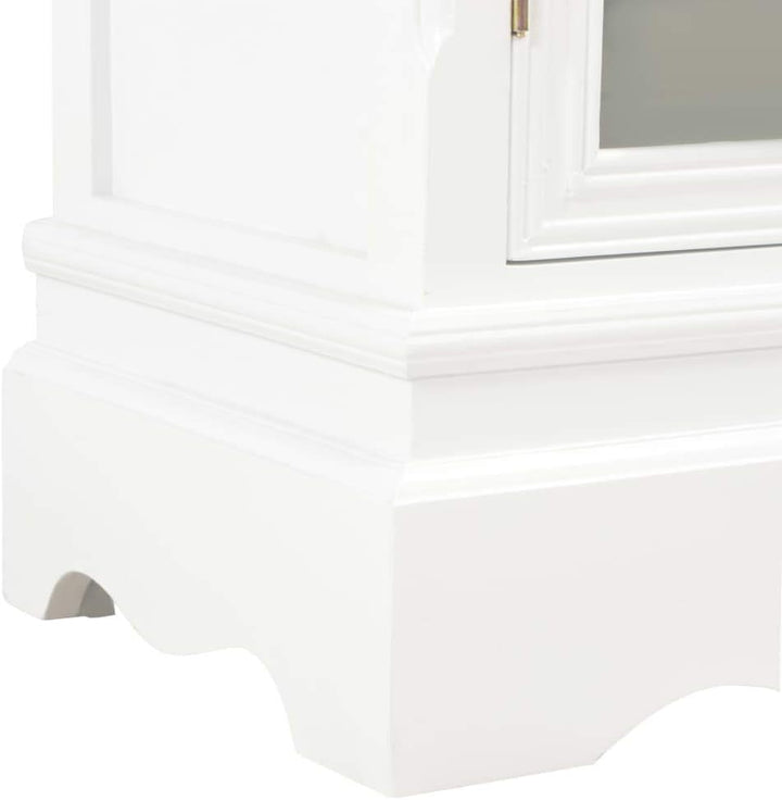 Tidyard Sideboard mit 4 Schubladen und 2 Glastüren Kommode Vitrinenschrank Beistellschrank Mehrzweck