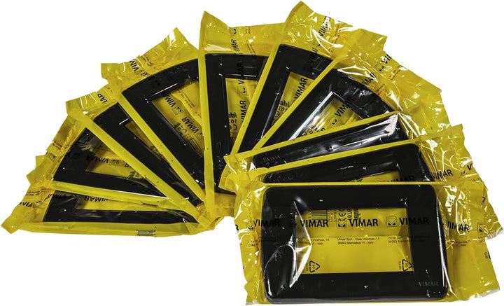 Vimar 0T16763.16 Idea Rondò 3 Module Technopolymer, 10 Stück, schwarz 10 Pezzi, 10 Pezzi