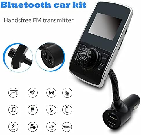 TOTMOX Wireless Bluetooth Transmitter FM, tragbarer Bluetooth-Audio-Stereo-Sender für das Auto Autol