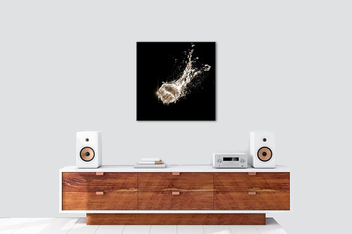 deyoli Faust aus Wasser Format: 70x70 Effekt: Sepia als Leinwandbild, Motiv fertig gerahmt auf Echth