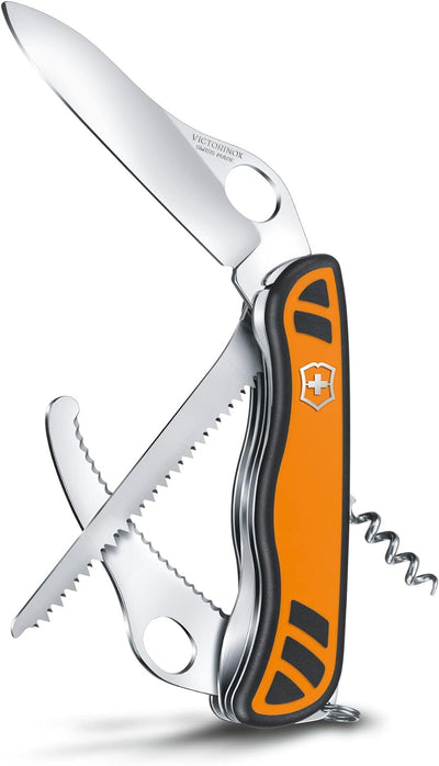 Victorinox Taschenmesser Hunter XT Grip (6 Funktionen, Feststellbare Waidklinge, Kordel) orange/schw