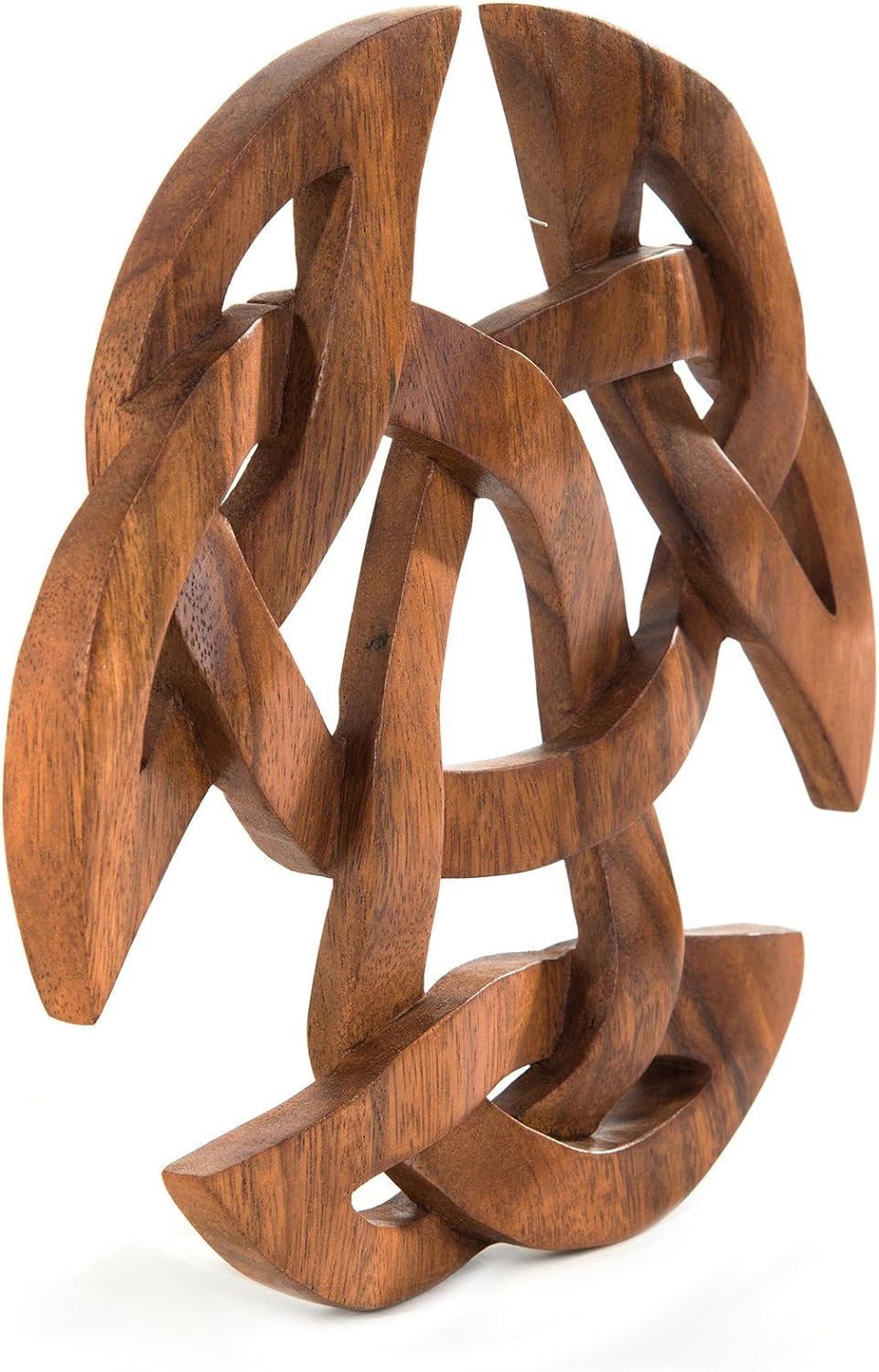 Windalf Celtic Wandbild ARWAIN Ø 22 cm Offene Dreifalt Holzbild Wandornament Handarbeit aus Holz