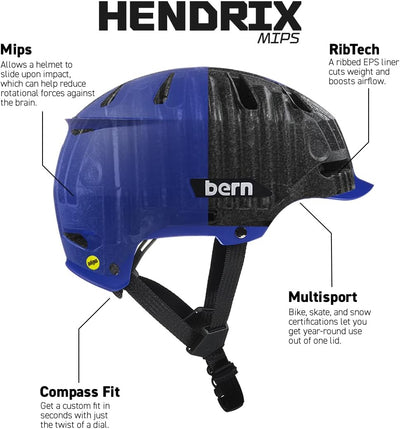 Bern Hendrix Helm, schwarz matt, L