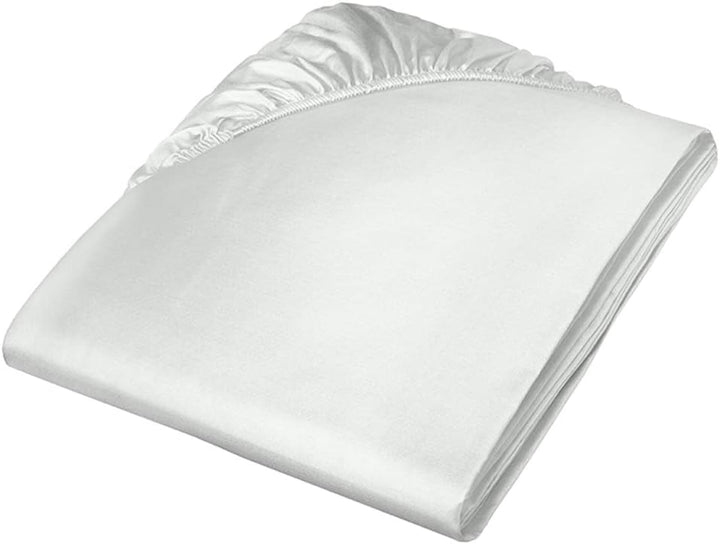 fleuresse Uni Mako-Satin Spannbettlaken, weiss, 160/200 Weiss 160/200, Weiss 160/200