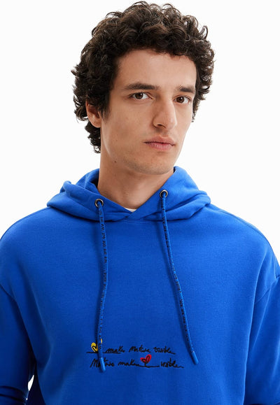 Desigual Herren Sweat_POL L Blau, L Blau