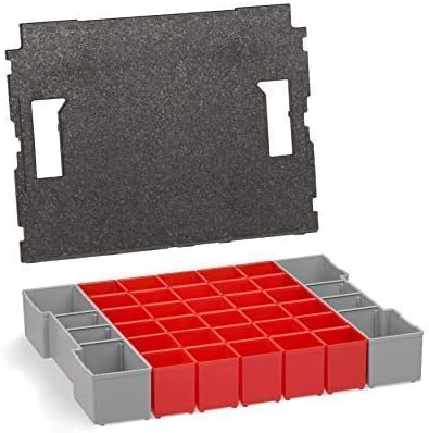 Aufbewahrungsbox L-BOXX 102 Insetboxen-Set | A3 Einsätze mit Deckelpolster | Erstklassige Sortierbox