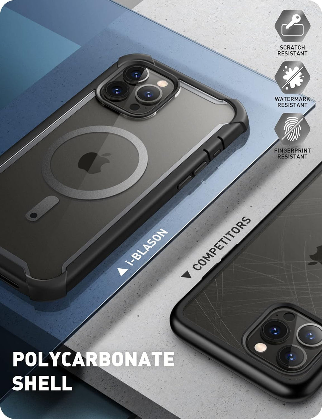 i-Blason Ares Mag Series Hülle für iPhone 14 Pro Max (6.7") 2022 Bumper Case 360 Grad Handyhülle Tra