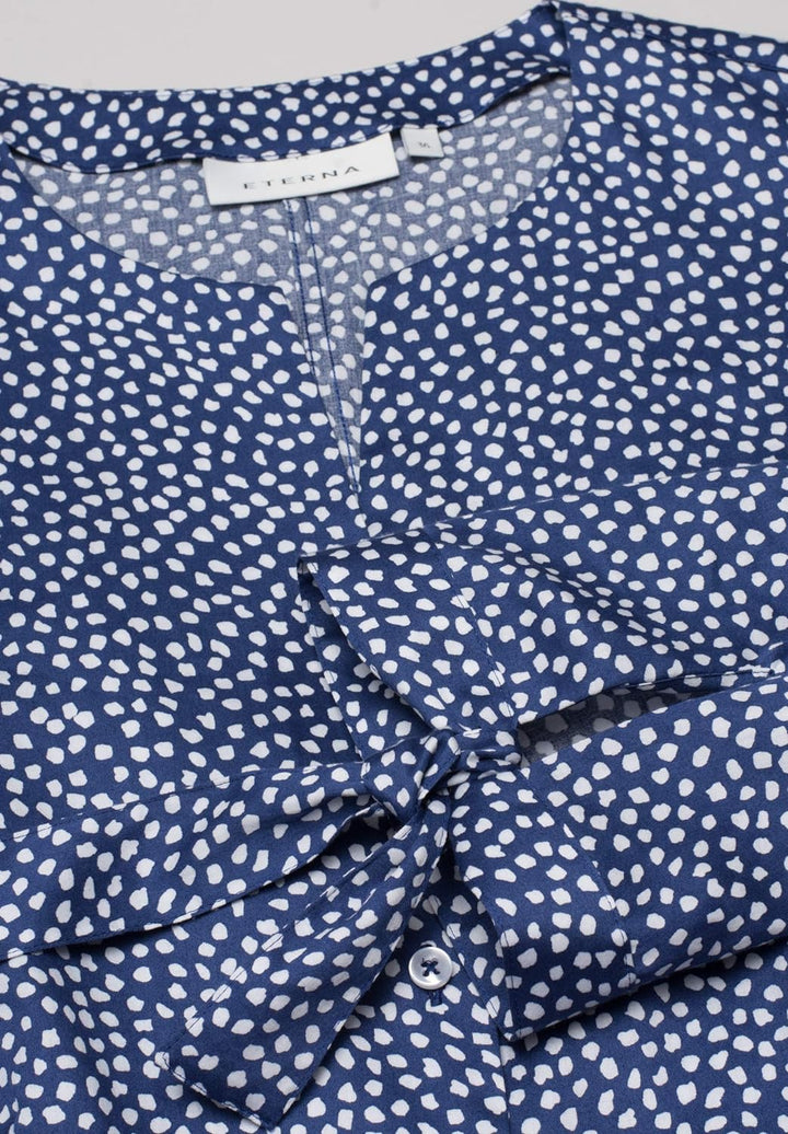 eterna Damen kragenlose Bluse Classic FIT Navy 44_D_3/4