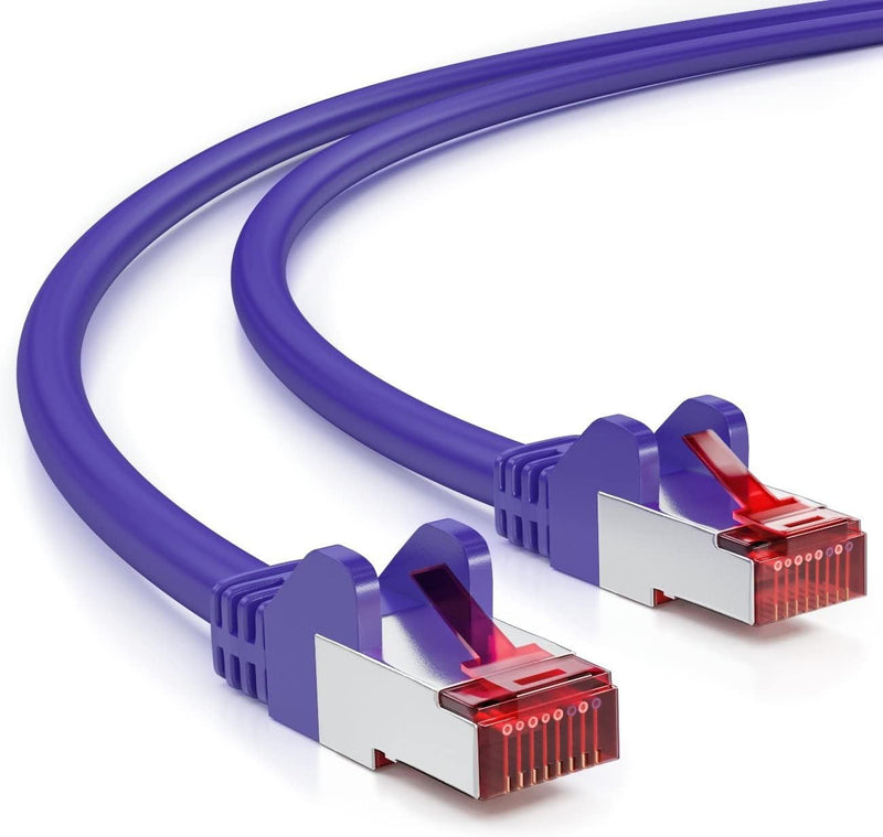 deleyCON 50m CAT6 Patchkabel S/FTP PIMF Schirmung CAT-6 RJ45 LAN DSL Netzwerkkabel Ethernetkabel Swi