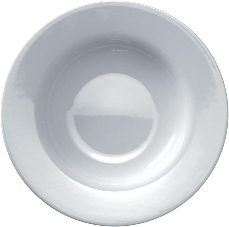 Alessi "Platebowlcup", 4 Stück Suppenteller, Weiss, 20 centimeters Bodenplatte, Bodenplatte