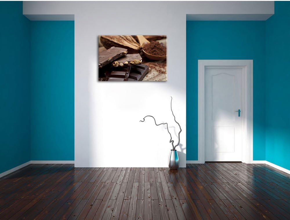 Pixxprint Leckere Schokolade, Format: 100x70 auf Leinwand 1 Stück (1er Pack), 1 Stück (1er Pack)